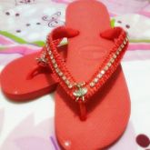 Salmão com strass prata e bailarina