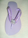 Lilás com strass prata
