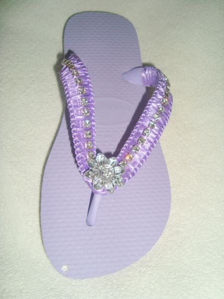 Lilás com strass prata